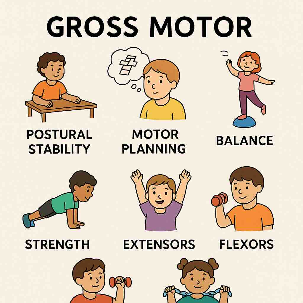 Gross motor skills development chart.