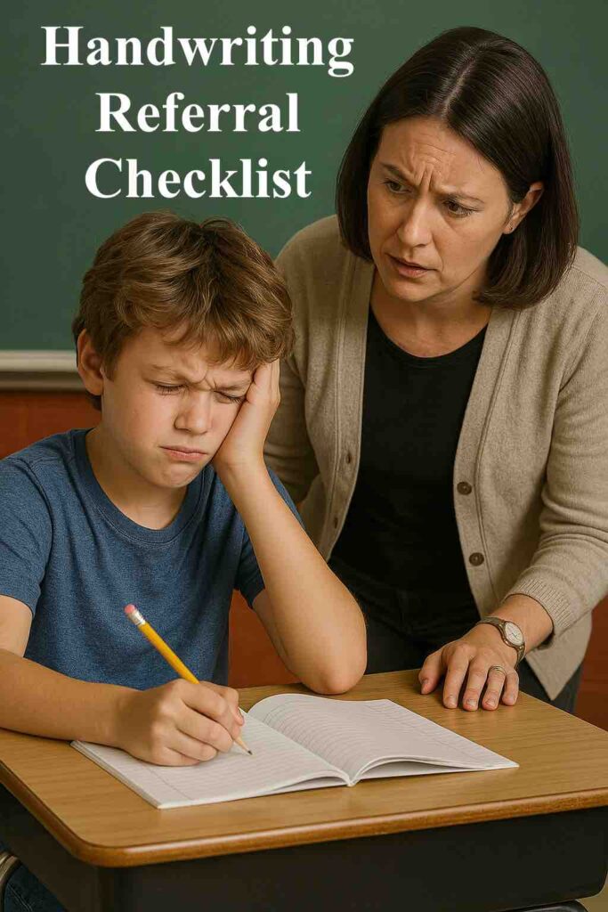 A woman helping a boy with homework